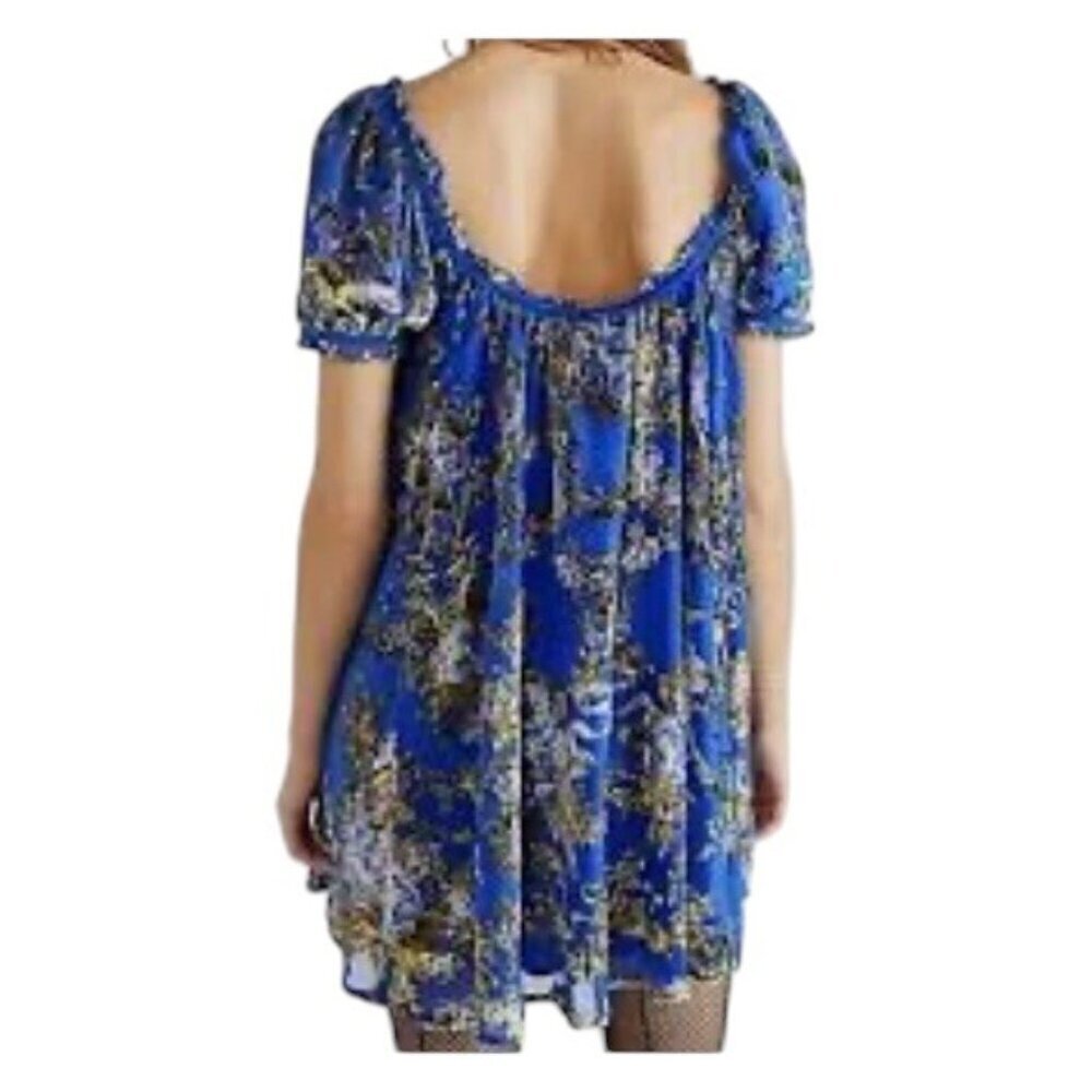 Free People Size XS Dress Sheer Lined Babydoll Sundress Brunch Summer Mini - Picture 2 of 11